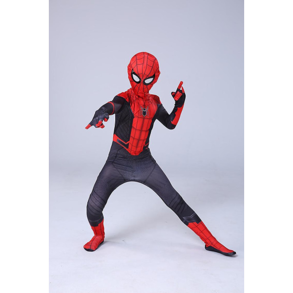 Kids Boys Spiderman Cosplay Suit Far From Home Spider Man Costume Zentai Bodysuit Halloween Superhero Jumpsuit Kids-XXL-150cm