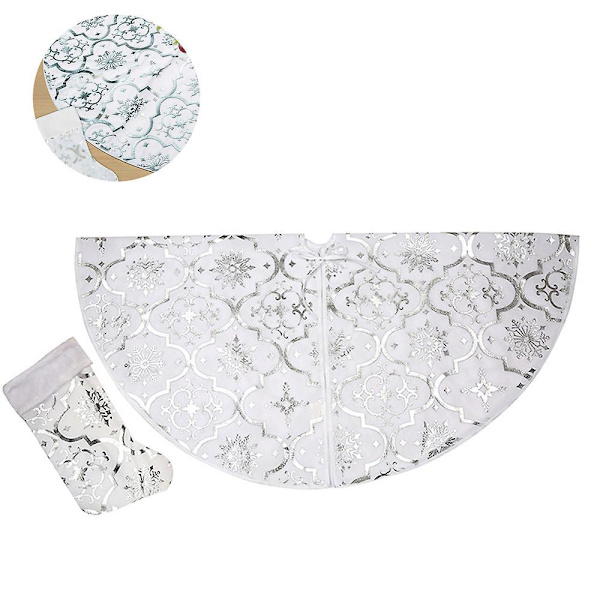 Snefnug Juletræstæppe - 120 cm White