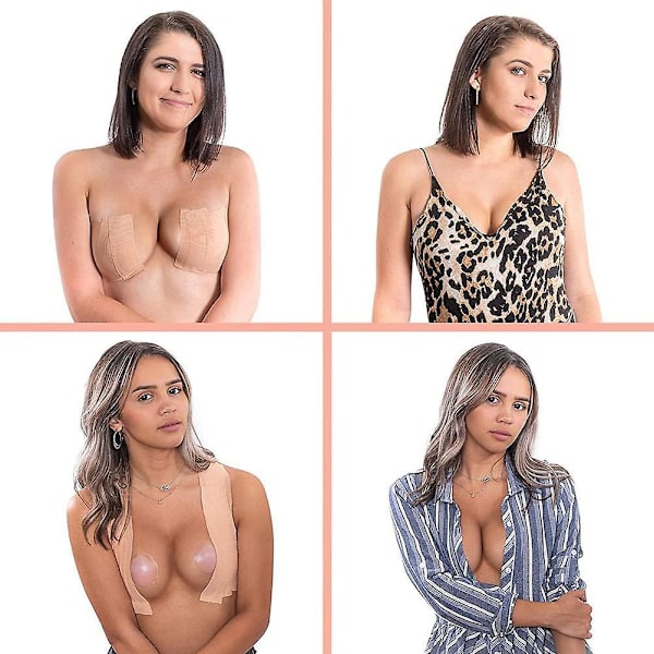 Rintateippi, Nännipaikat, Vedenkestävä Rintojen Nostoteippi, Joustava Mukava Rintateippi, Olkaimeton Liimautuva Skin Color 7.5cm*5m