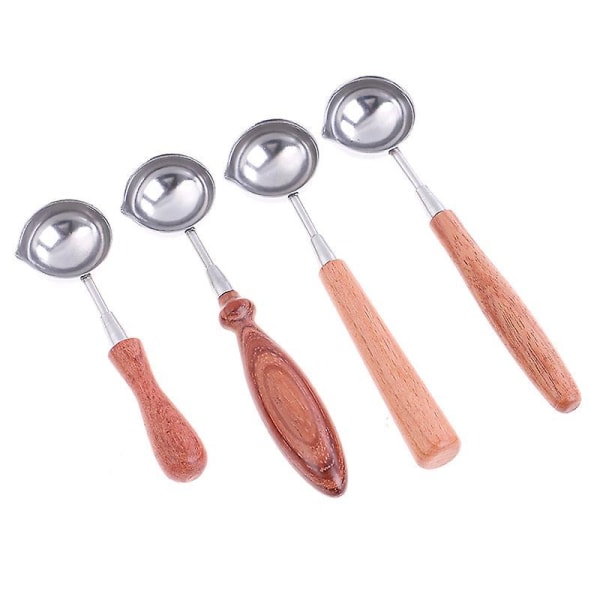 Sealing Wax Spoon Wax Melting Spoon Vintage Wood Handle Stamp Sealing Wax Spoon 1