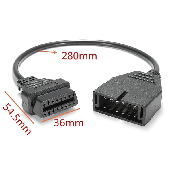 Connector For Gm Obd 12 Pin Obd1 To 16 Pin Obd2 Convertor Adapter Cable Diagnostic Scanner Auto Diagnostic Connector Adapter