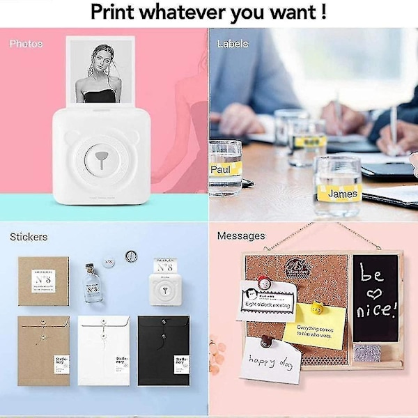Bærbar Smart Fotoprinter Til Ios & Android Telefon