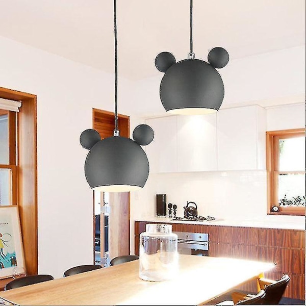 Wall Lamp Aluminum Mickey Wall Lamp Children's Bedroom Lamp Indoor Wall Lamp E27 (gray Hanging)