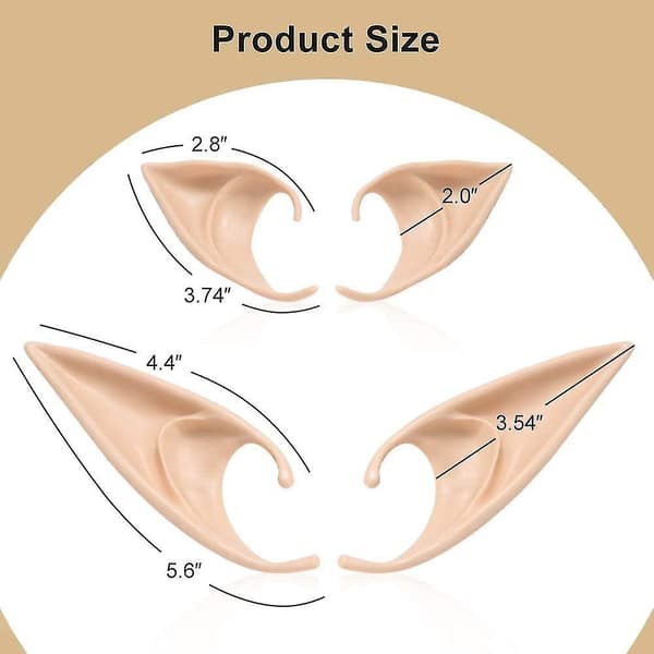 2 par alvører - Medium og lang stil Cosplay Kostyme Maskerade Tilbehør (2 par)
