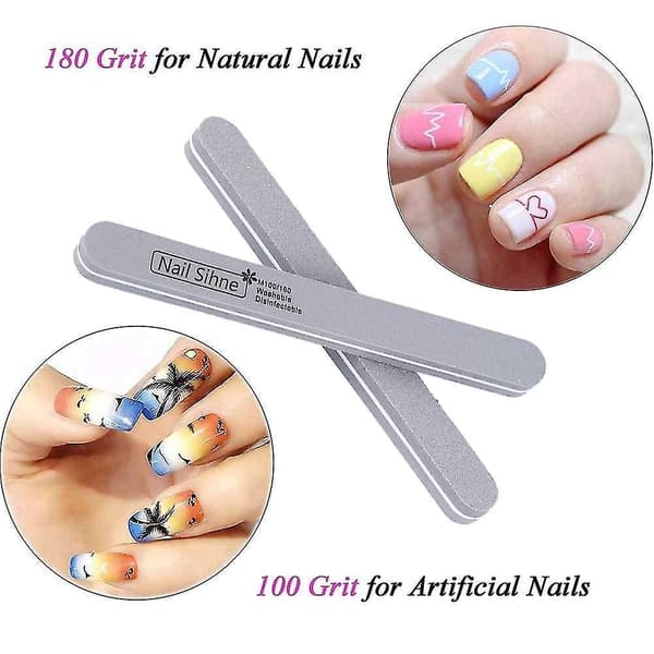 Scrub Nail Buffer File Double Sided Emery Board For Natural Nail Professional