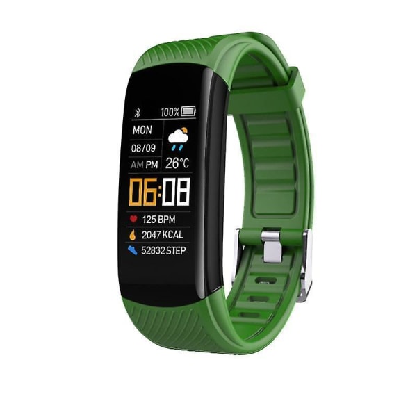 Blood Pressure & Heart Rate- Pedometer Smart Band green