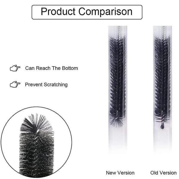 Cleaning Brushes, 12 Piece 24 Cm Long Brushes, Bottle Cleaning Brushes Black