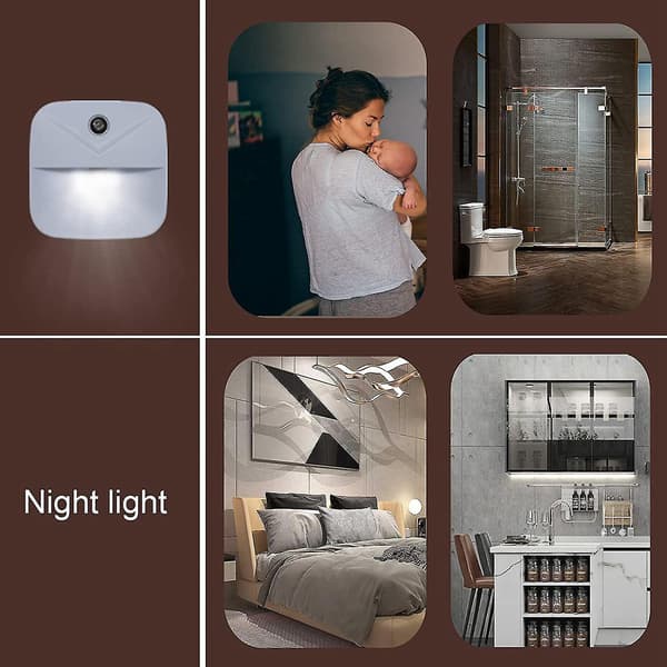 Compatible With6 Pack Led Night Light Plug In, Smart Nightlights With Dusk Eu Plug