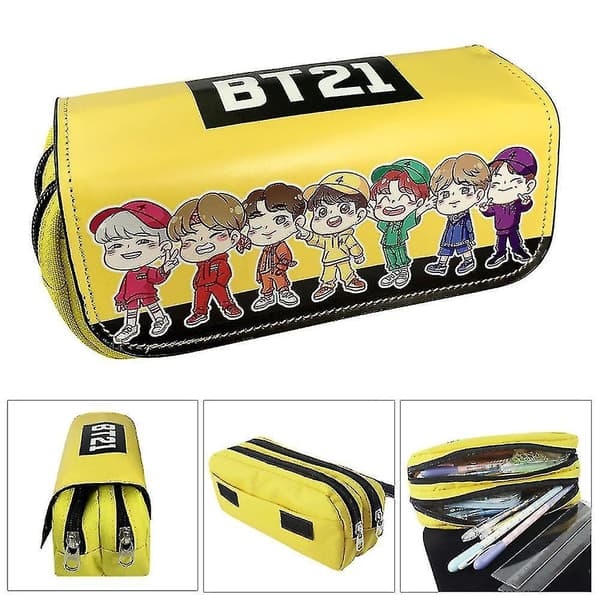 Bts Children Double-layer Pencil Case Large Capacity color-2