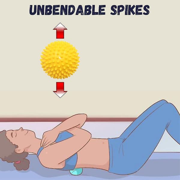 Hård Pigget Massagebold til Smertelindring - Zoneterapi, Nakke - Lacrosse Bold Massage Yellow