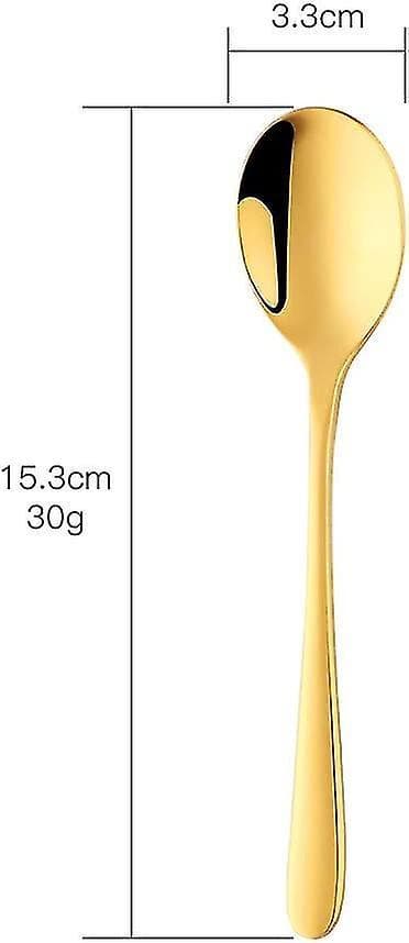 Espresso Spoons, Stainless Steel Gold Teaspoon Mini Coffee Sugar Spoon