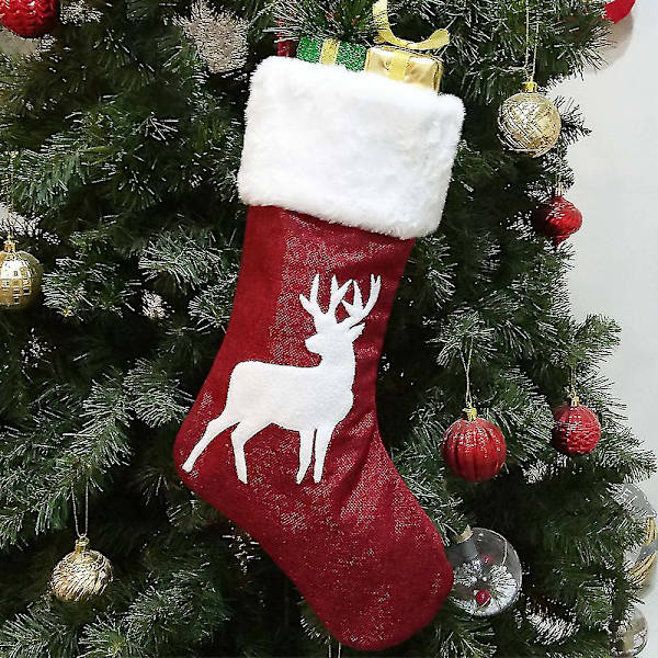 Julestrømper Hængende Træ Dør Ornament Julefest Hjemmeindretning B