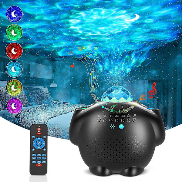 Kids Night Light 4 In 1 Star Sky Projector With Bluetooth Speaker Remote Control Timer,led Galaxy Projector Adjustable Brightness Timer Gift Idea For