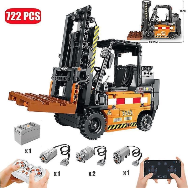 Technical Remote Control Electric Forklift Building Blocks App Rc Cars Engineering Vehicle Bricks Educational Toys For Childrenwithout Original Box
