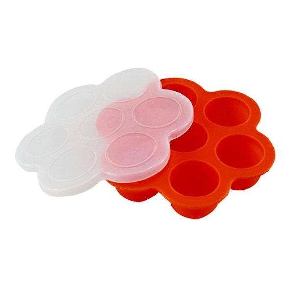 Silikone Madopbevaring til Baby - Silikone Frysebakke - BPA Fri Red