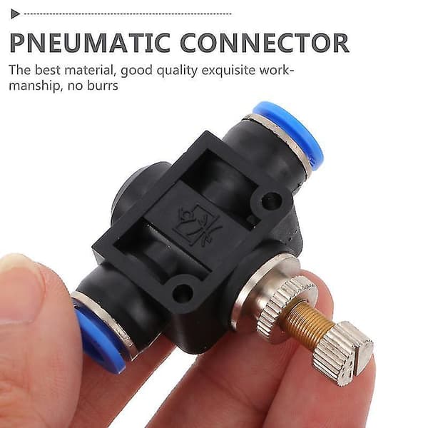 2 stk. pneumatiske push-in hurtigkoblinger til PU-slange (assorterede farver)