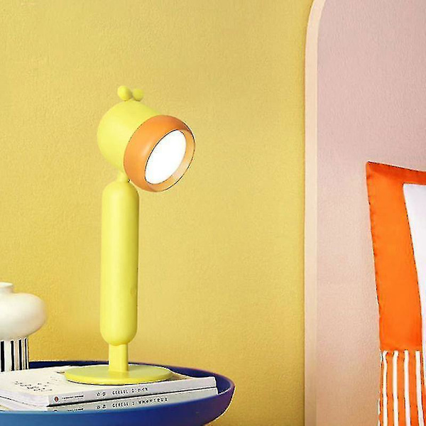 Bordlampe Mini Touch Skrivebord Nattlys LED Arbeidslys Dimming Lys USB-lading (Pink8094b)