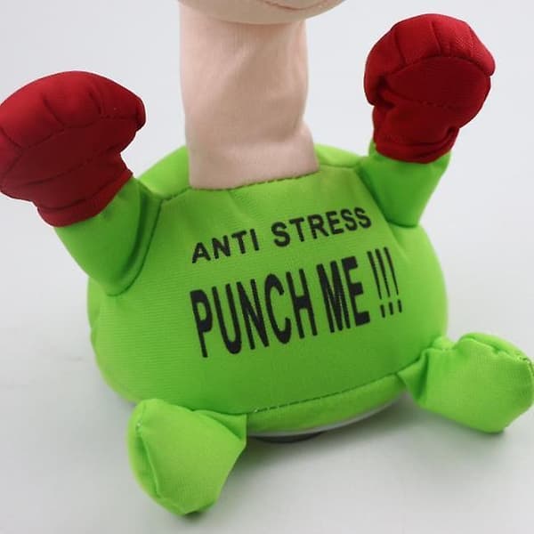 Punch Me Electric Plush Venting Toy Doll Gift green