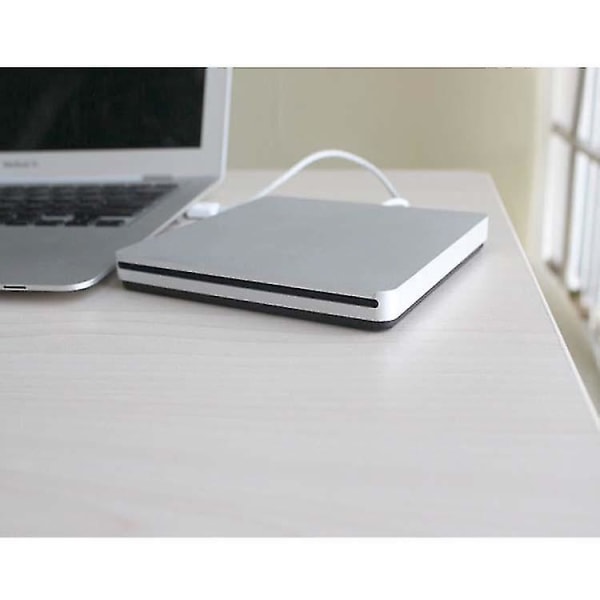 Usb2.0 Ekstern Dvd-drev Cd-disk Mobil Drev Combo Macbook Windows Silver