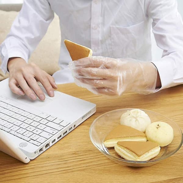 500 Pcs Plastic Disposable Gloves, Transparent, One Size Fits Most