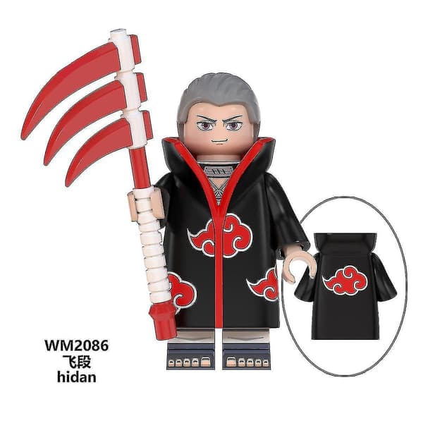 8pcs Naruto Building Blocks Toy Japan Anime Figure Confrontation Team