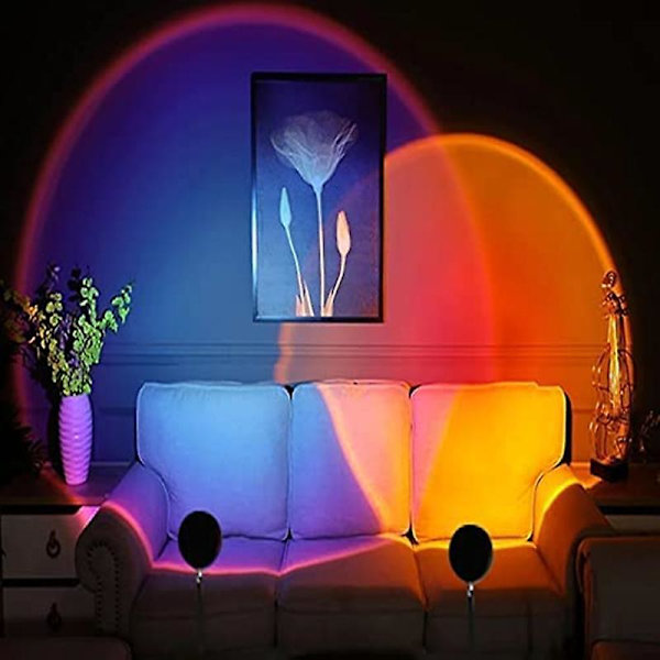 180 Degree Rotation Sunset Lamp,romantic Visual Sunset Projection Lamp,with Usb color 3