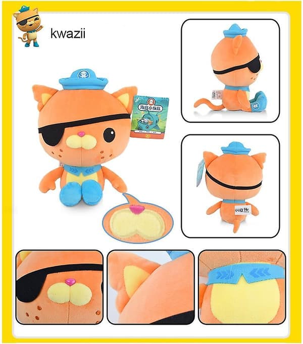 19 cm Octonauts Barnacle Peso Kwazii Tweak pehmolelu B