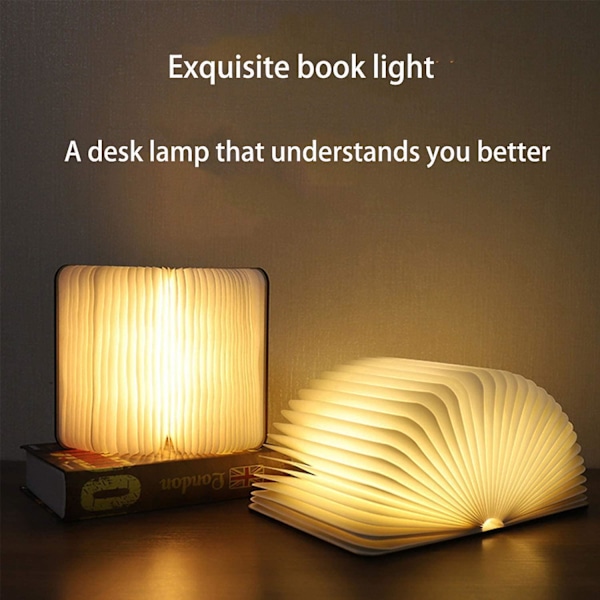 Lamp Book, Folding Mood Light, Novelty Led Night Light Usb Large Capacity Eechargeable, Home & Office Decor Gift Ideas (large)