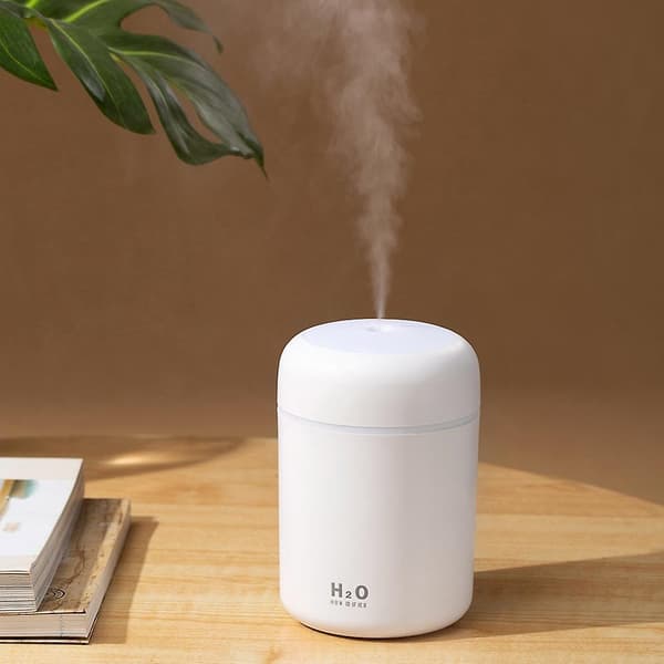 Bærbar 300 ml luftfugter USB ultralyd Dazzle Cup aroma diffuser Cool Mist Maker luftrenser White A