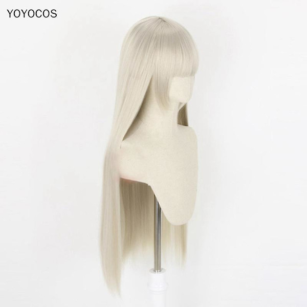 Kakegurui Compulsive Gambler Cosplay Wigs Ririka Momobami Cosplay Long Straight Wig Heat Resistant Synthetic Wig + Cap