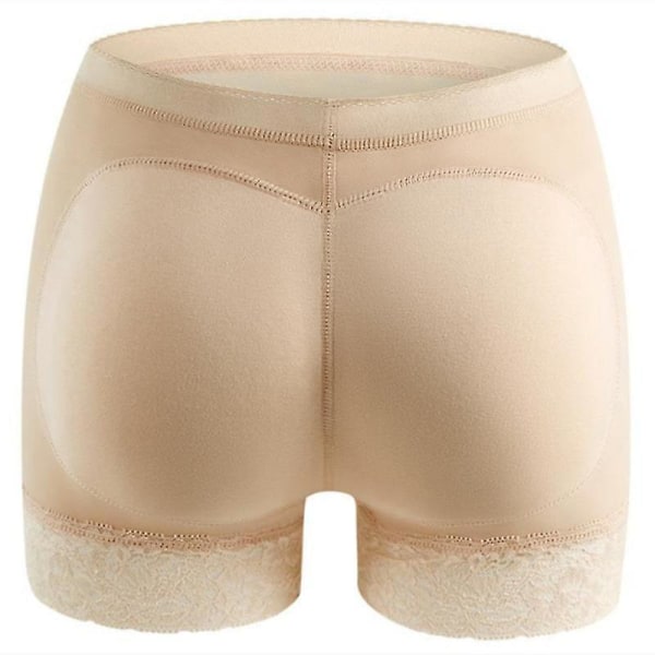 Padded Butt Lifter Panties Hip Enhancer Shapewear Body Shaper T BEIGE S