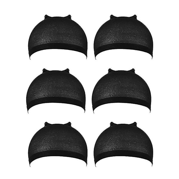 6 Pcs Stocking Wig Caps Light Brown Wig Cap, Weaving Wig Cap Black