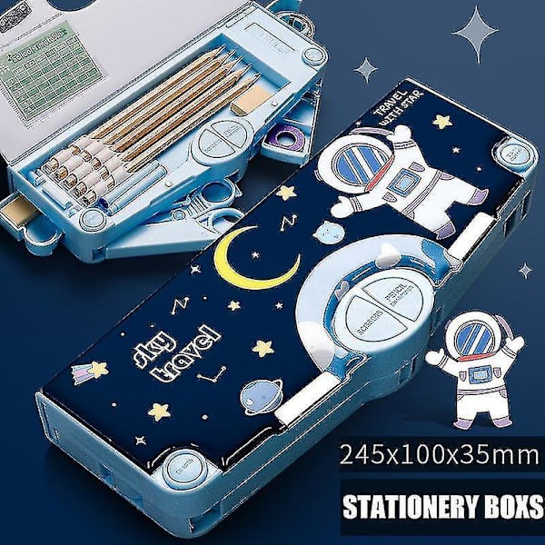 Multifunction Pencil Case Stationery Organizer Box Cute Pattern School Supplies 1