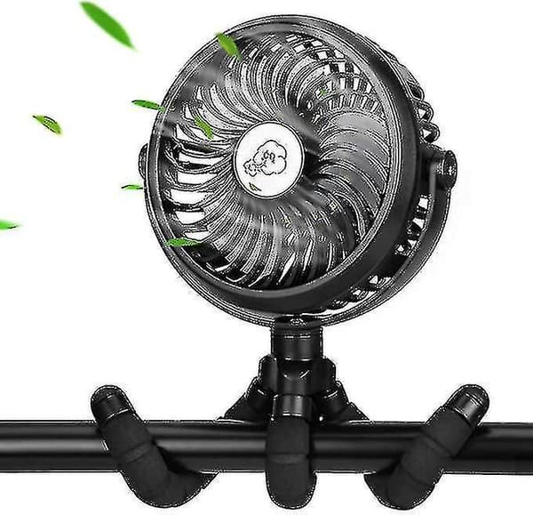 3 Speeds Stroller Rechargeable Portable Handheld Fan With Flexible Tripod Cool High Quality