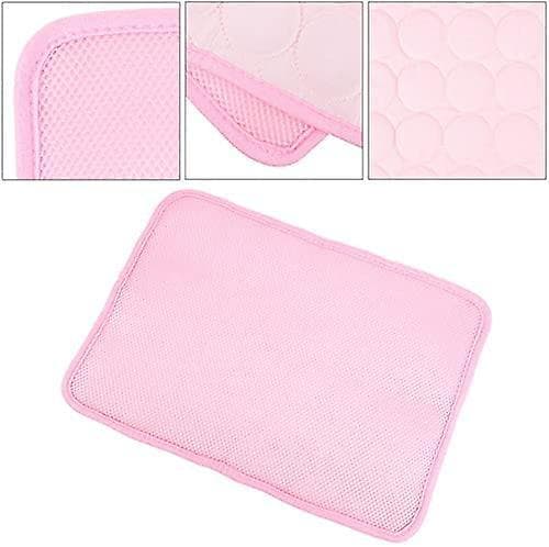 Dog Cooling Mat Sleeping Cooling Pad Washable Ice Silk Cool Blanket For Kennel Sofa Bed Pink M
