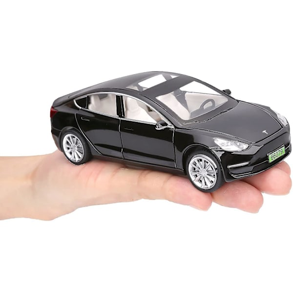 Model 3 Støbt Metal Legetøjsbil til Børn Black