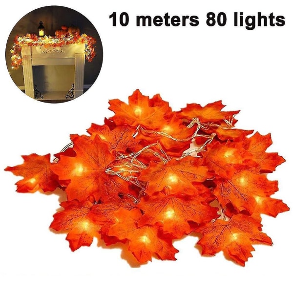 String Lights Maple Leaf Twinkle Lighting Decorations For Christmas A2