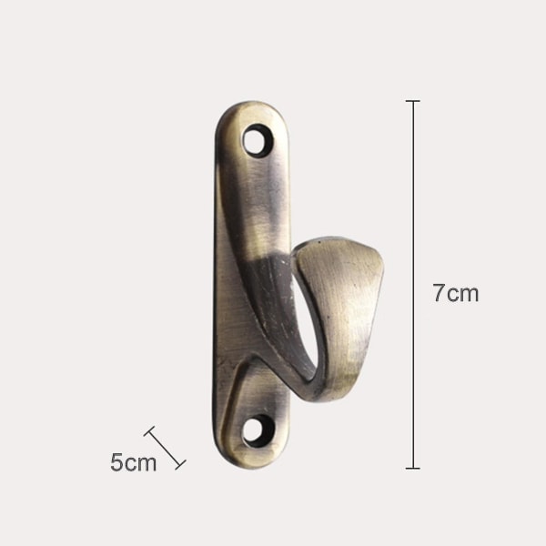 2pcs Curtain Hooks Simple Exquisite Small Multifunctional Home Curtain Holdbacks Drapery Tiebacks For Home Green Bronze