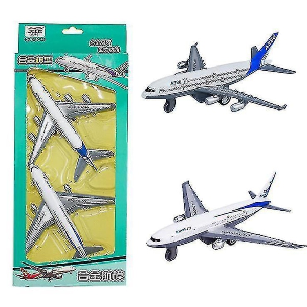 2 Children's Simulation Pull Back Alloy Airplane Toy Boeing 777 Passenger Plane Model Airplane