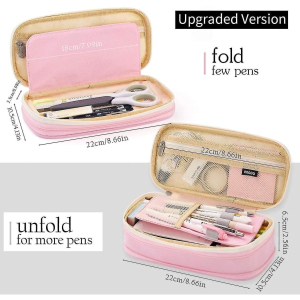 Large-capacity Pencil Case Storage Box Pink