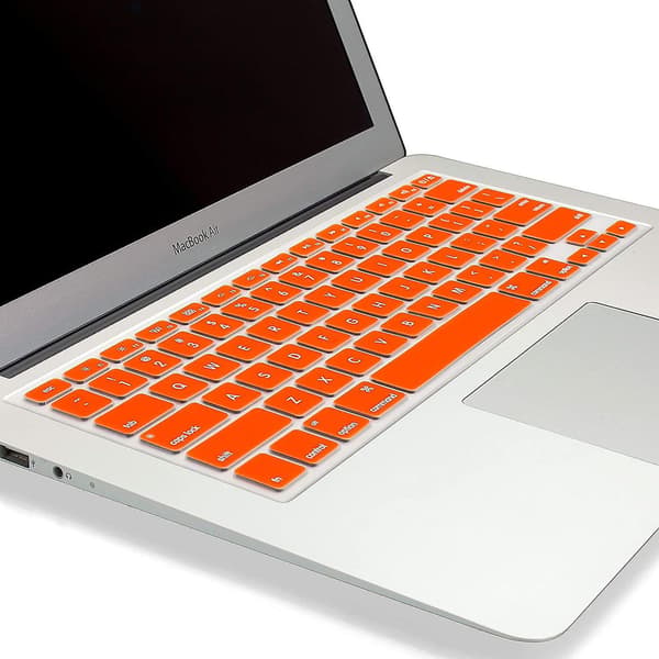Macbook Keyboard Cover Compatible With Older Version Macbook Pro 13, 15, 17 Inch Orange
