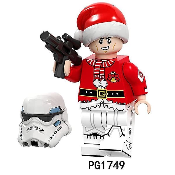 8 stk. Julepuslespil Samlet Byggeklods Minifigur Legetøj