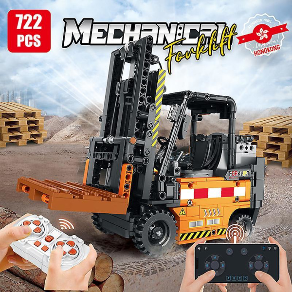 Technical Remote Control Electric Forklift Building Blocks App Rc Cars Engineering Vehicle Bricks Educational Toys For Childrenwithout Original Box