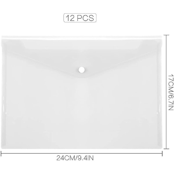 A5 Document Pouches. A5 Clear Envelope. Document Folder With Press Stud. A5