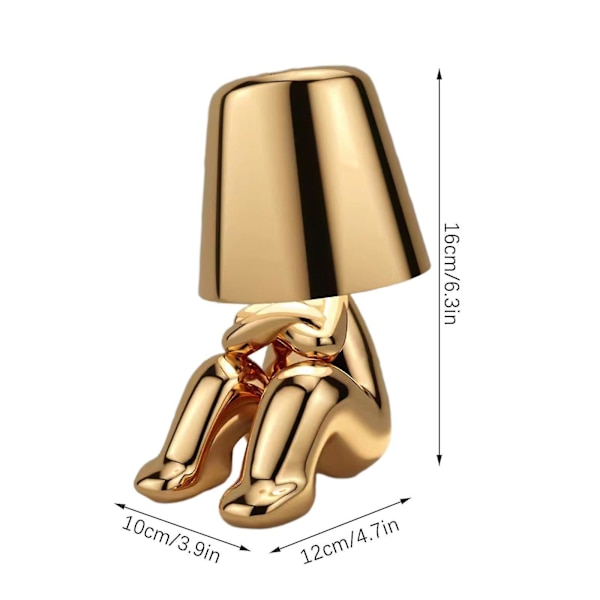 Little Golden Man Led Table Lamps Touch Control Dimmable Lamp Bar Night Light Gold