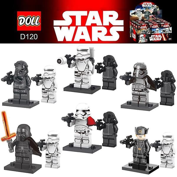 12 stk. Wars 501 The Force Awakens Minifigurer Børnelegetøj Samlinger