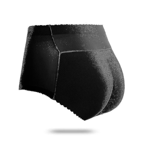 Naisten pehmustetut push-up-alushousut, pakarat kohottava muotoilija, keinotekoinen takapuoli Mid waist 123black XL