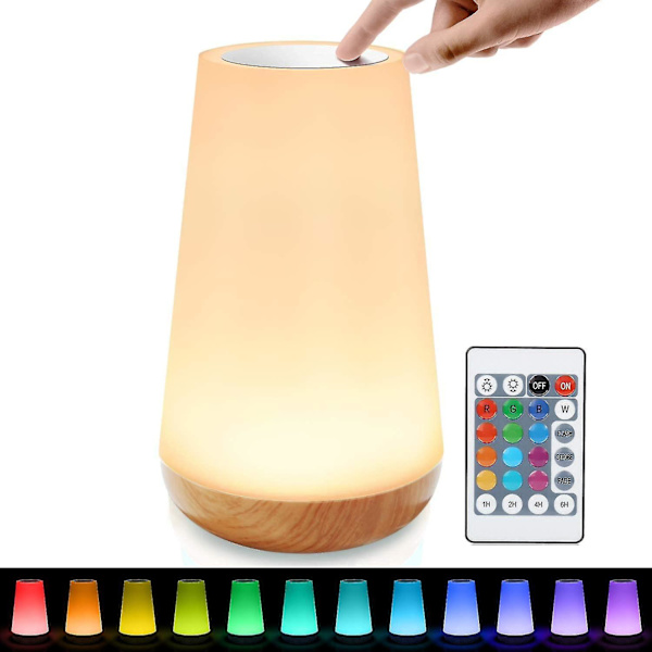 Led Bedside Lamp, Touch Dimmable Atmosphere Table Lamp With Remote Control, 13