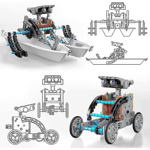 Venalisa Stem 12-i-1 Utdannings Solar Robot Leker - 190 Deler