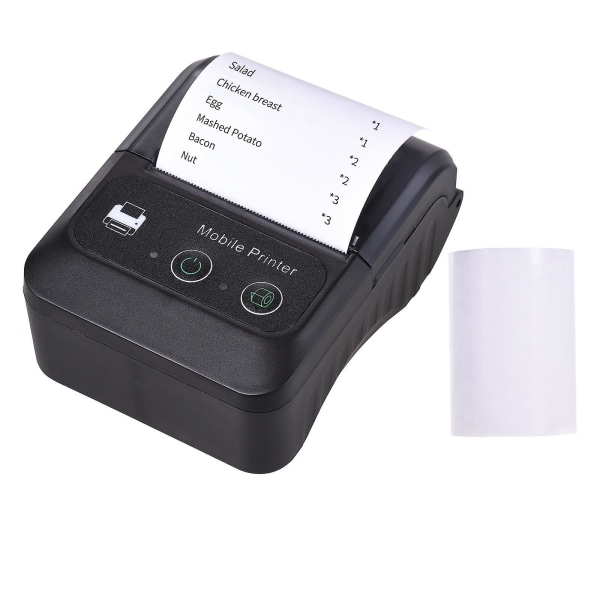 Portable Thermal Receipt Printer Wireless Bt Mini Receipt Receipt Pos Mobile Printer, Esc/pos Compatible With Android Ios Windows